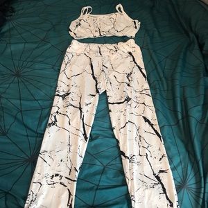 Silky white marble lounge set